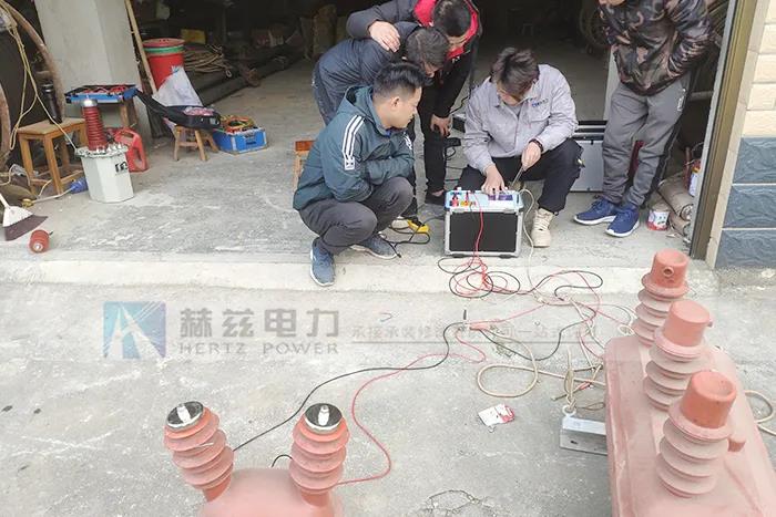 为广西桂林客户一批电力试验设备做现场技术支持